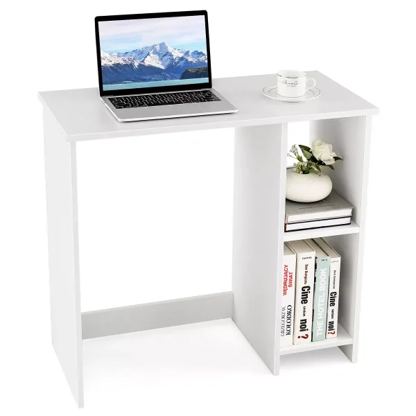 31.5'' Small Computer Desk Home Office Study Writing Desk with 2 Compartments