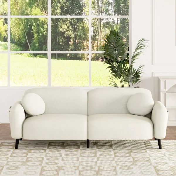 Modern Style Sofa,High-quality Chenille Fabric,Elegant Minimalist Design,2 Seater Sofa Couch For Living Room,Bedroom and Apartments-Cuddlewood