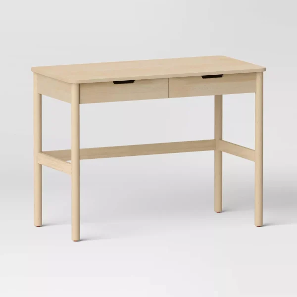 Scandi Desk with Drawers Natural